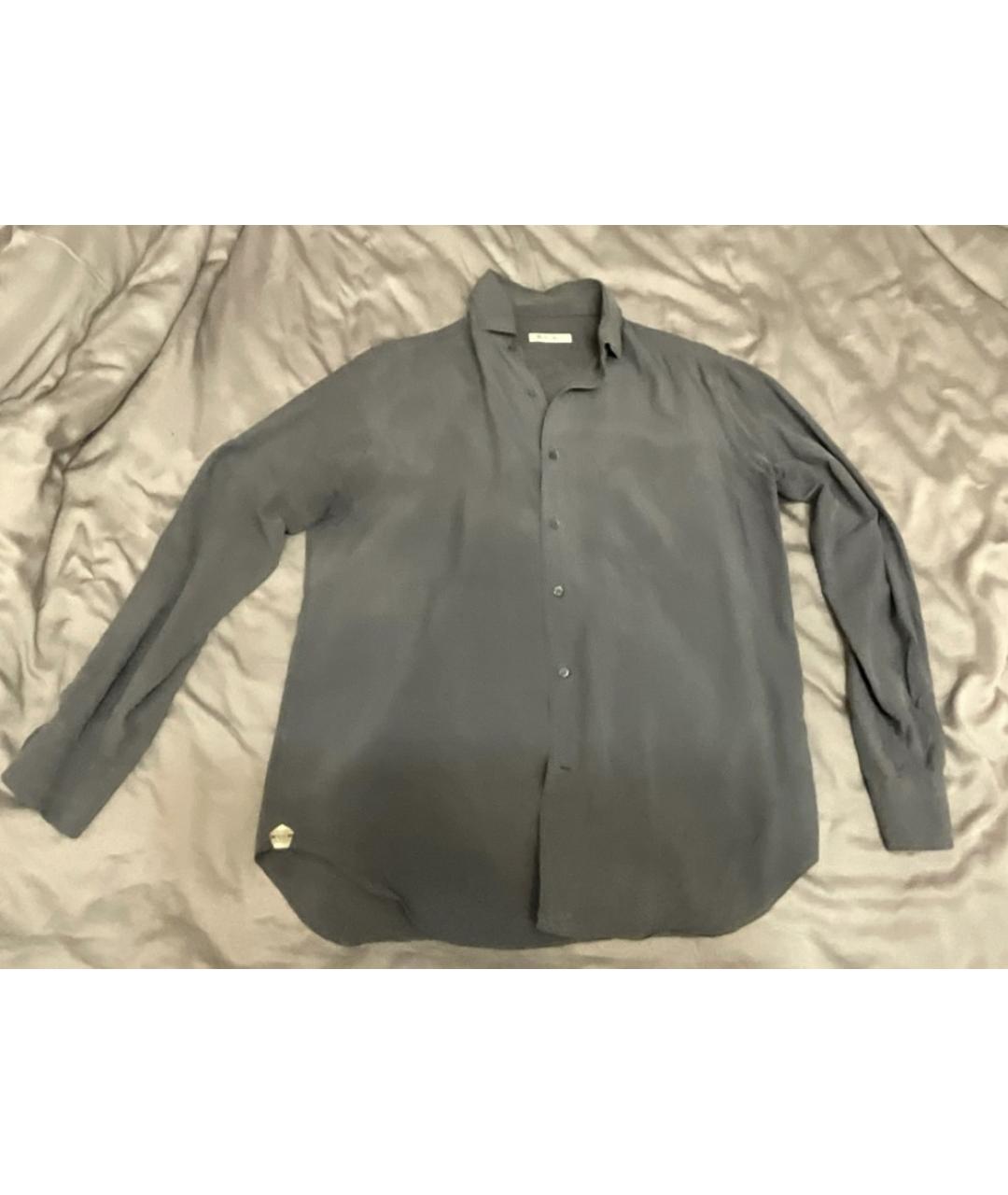 LORO PIANA Серая шелковая классическая рубашка, фото 4