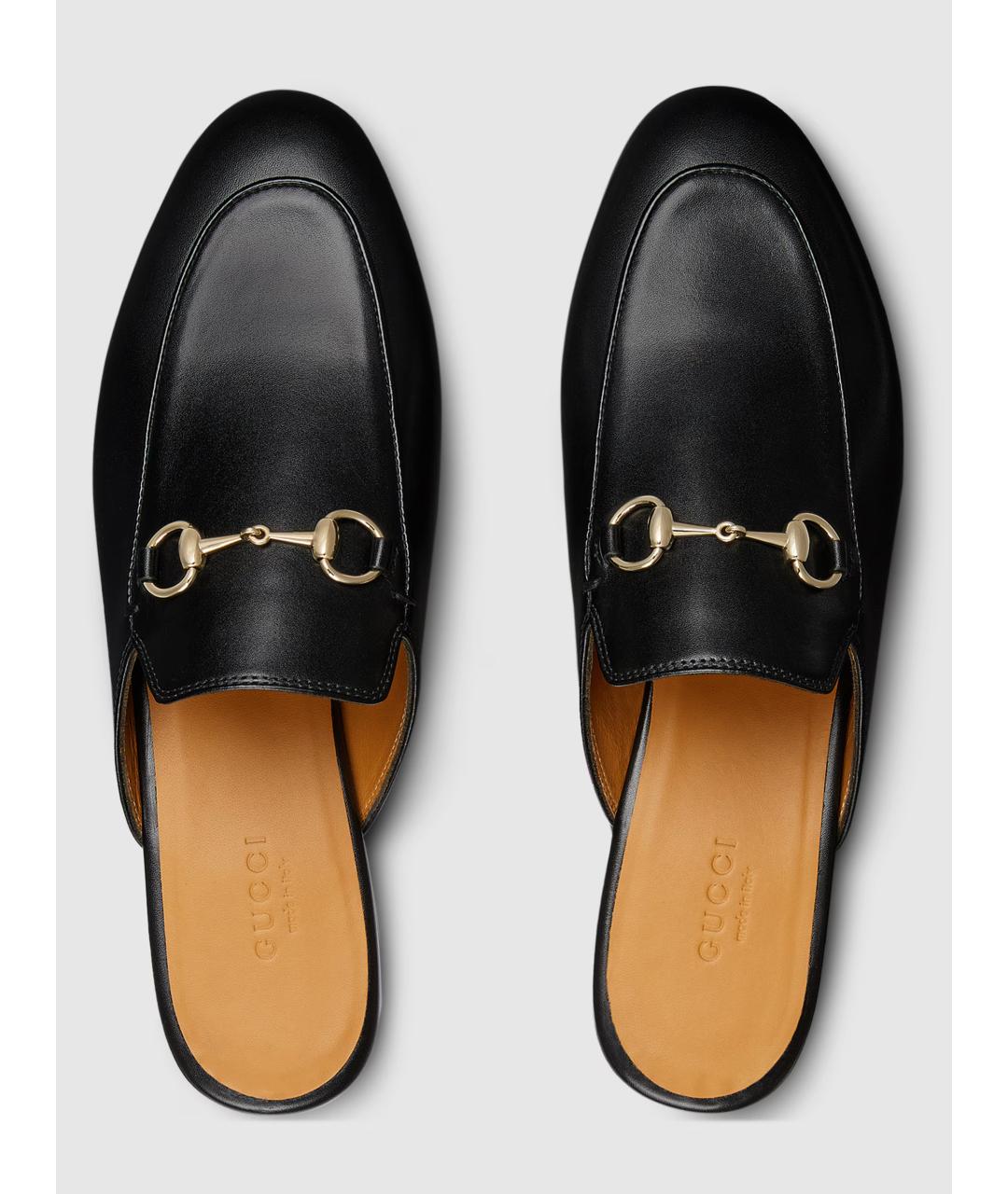 GUCCI Черные кожаные мюли, фото 5