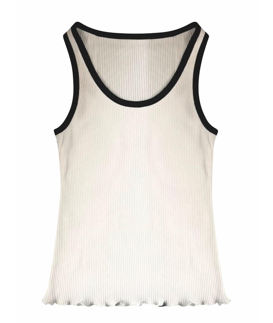 CHANEL Белая хлопковая майка, фото 1