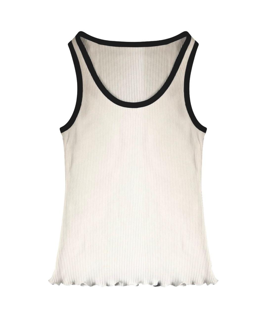 CHANEL Белая хлопковая майка, фото 5