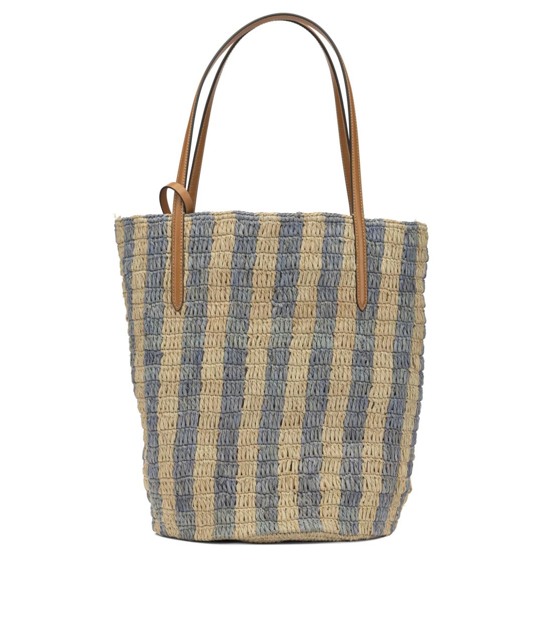 VALENTINO Бежевая пелетеная сумка тоут, фото 2