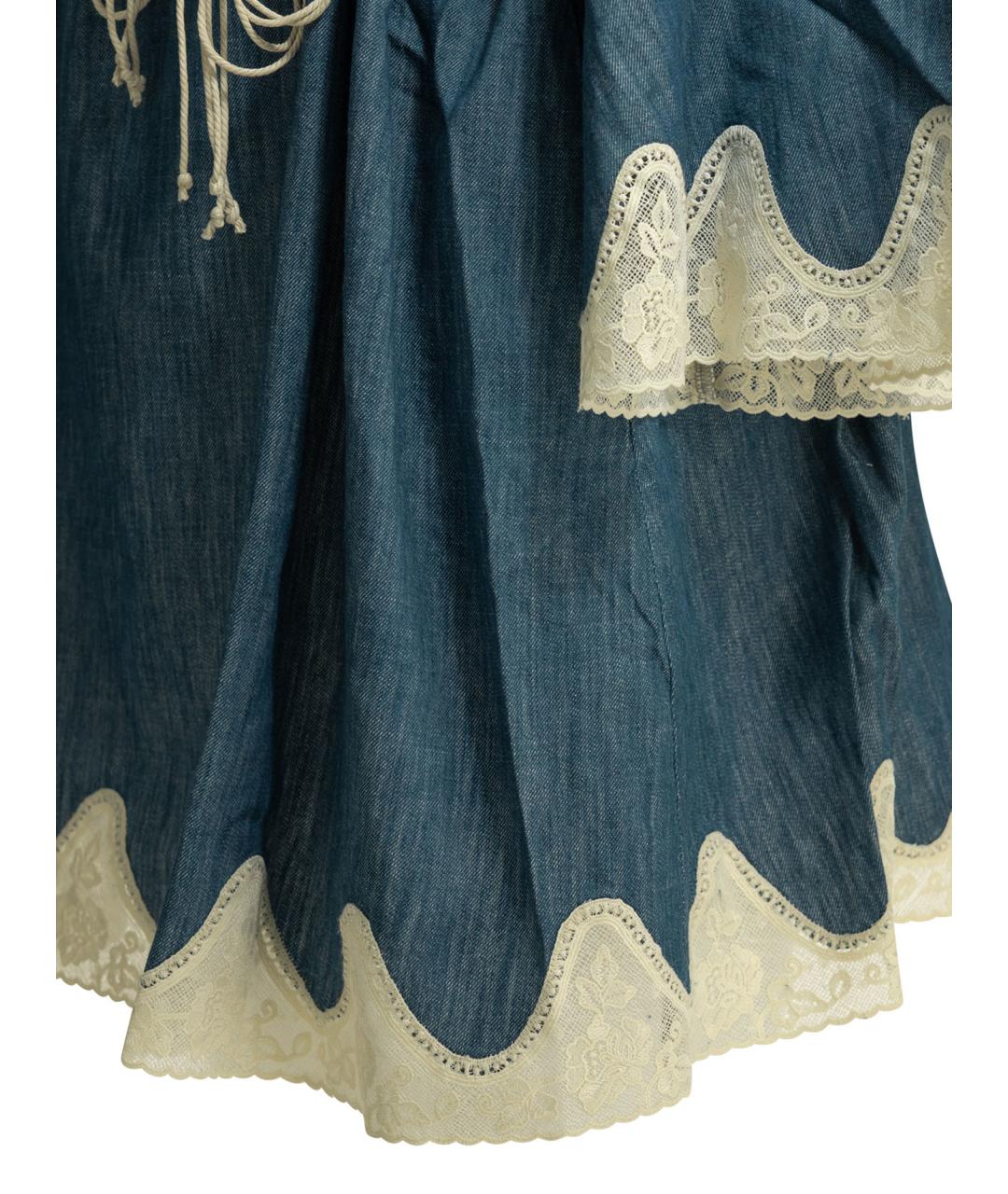 ZIMMERMANN Синее хлопковое повседневное платье, фото 4