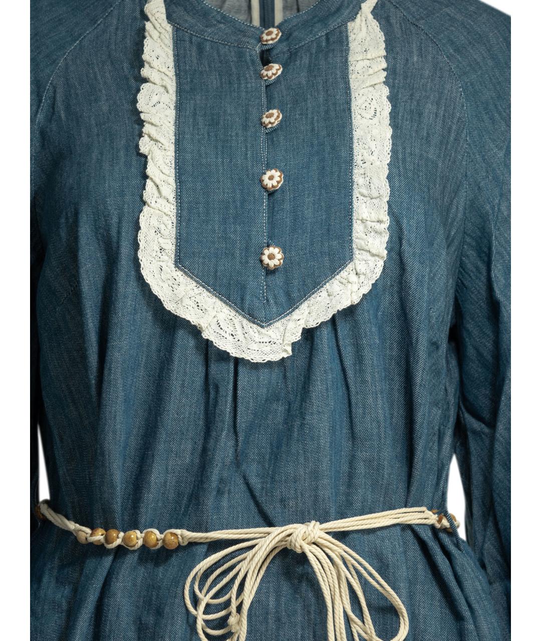 ZIMMERMANN Синее хлопковое повседневное платье, фото 3