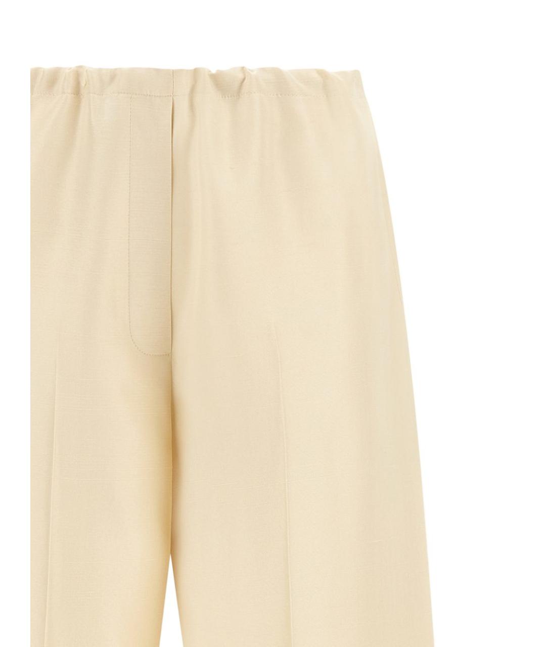 THE ROW Желтые прямые брюки, фото 4