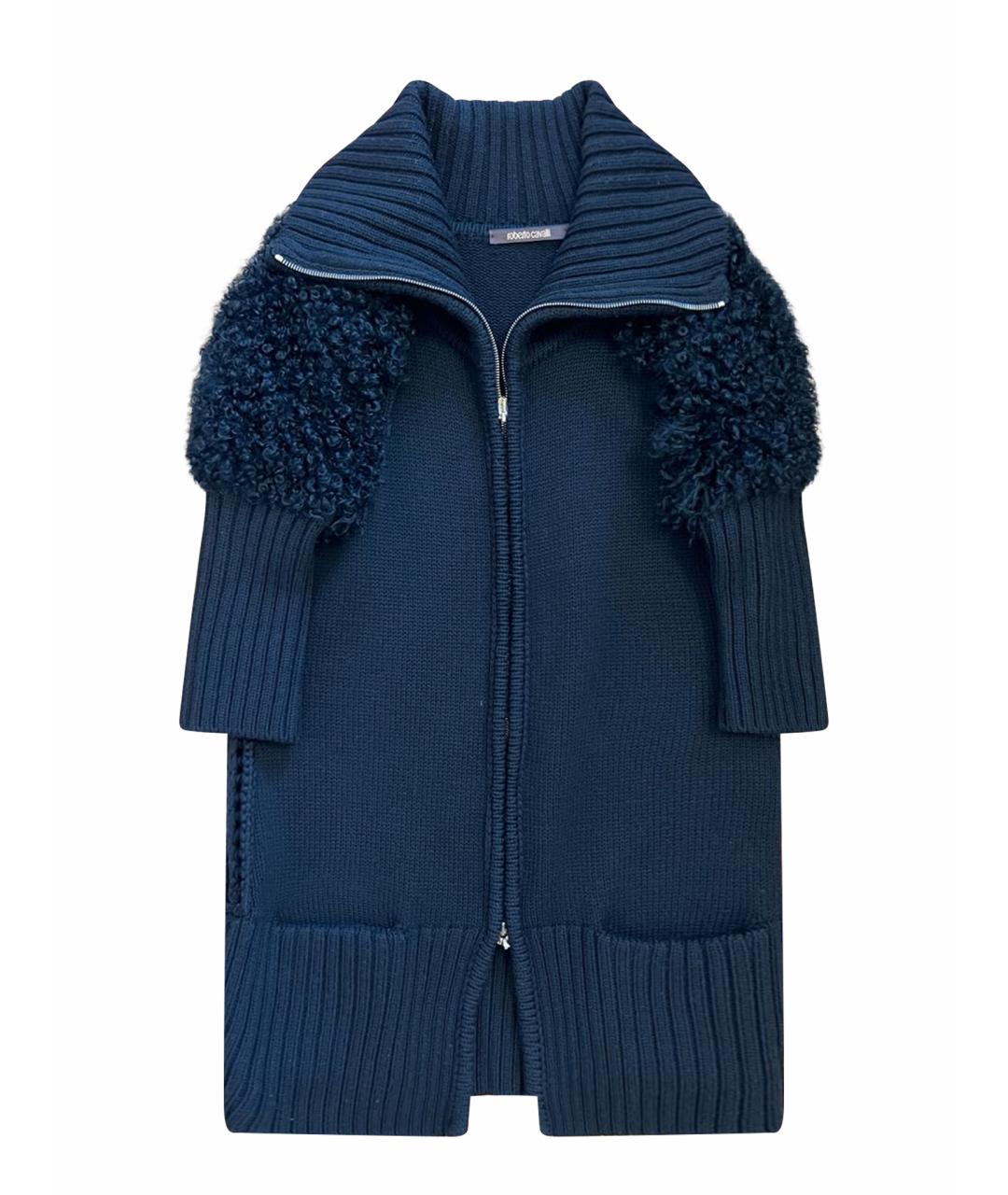 ROBERTO CAVALLI Черный шерстяной кардиган, фото 1