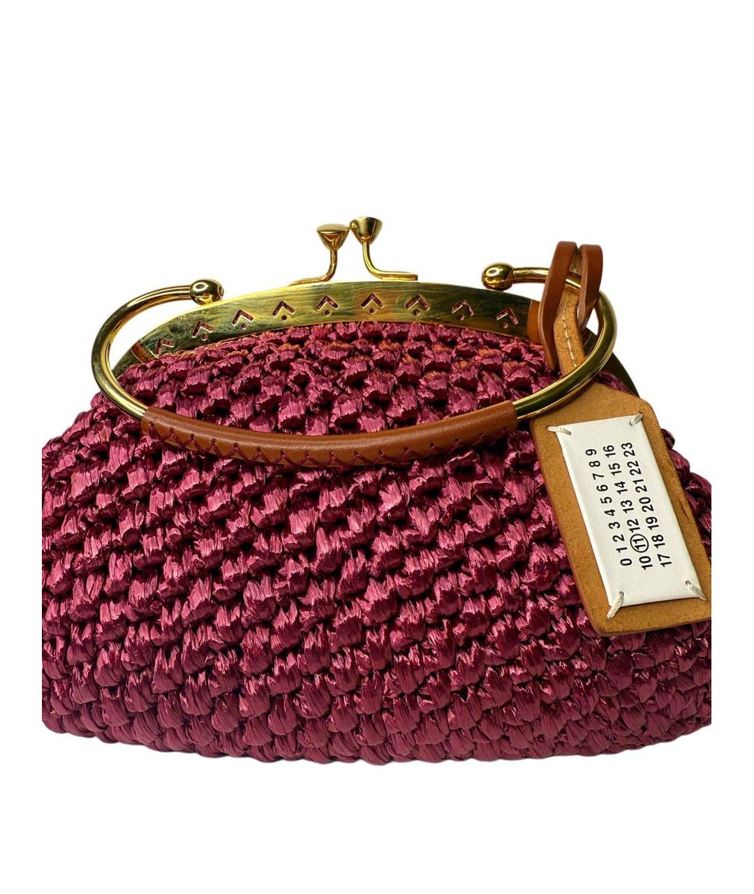 MAISON MARGIELA Бордовая сумка с короткими ручками, фото 4