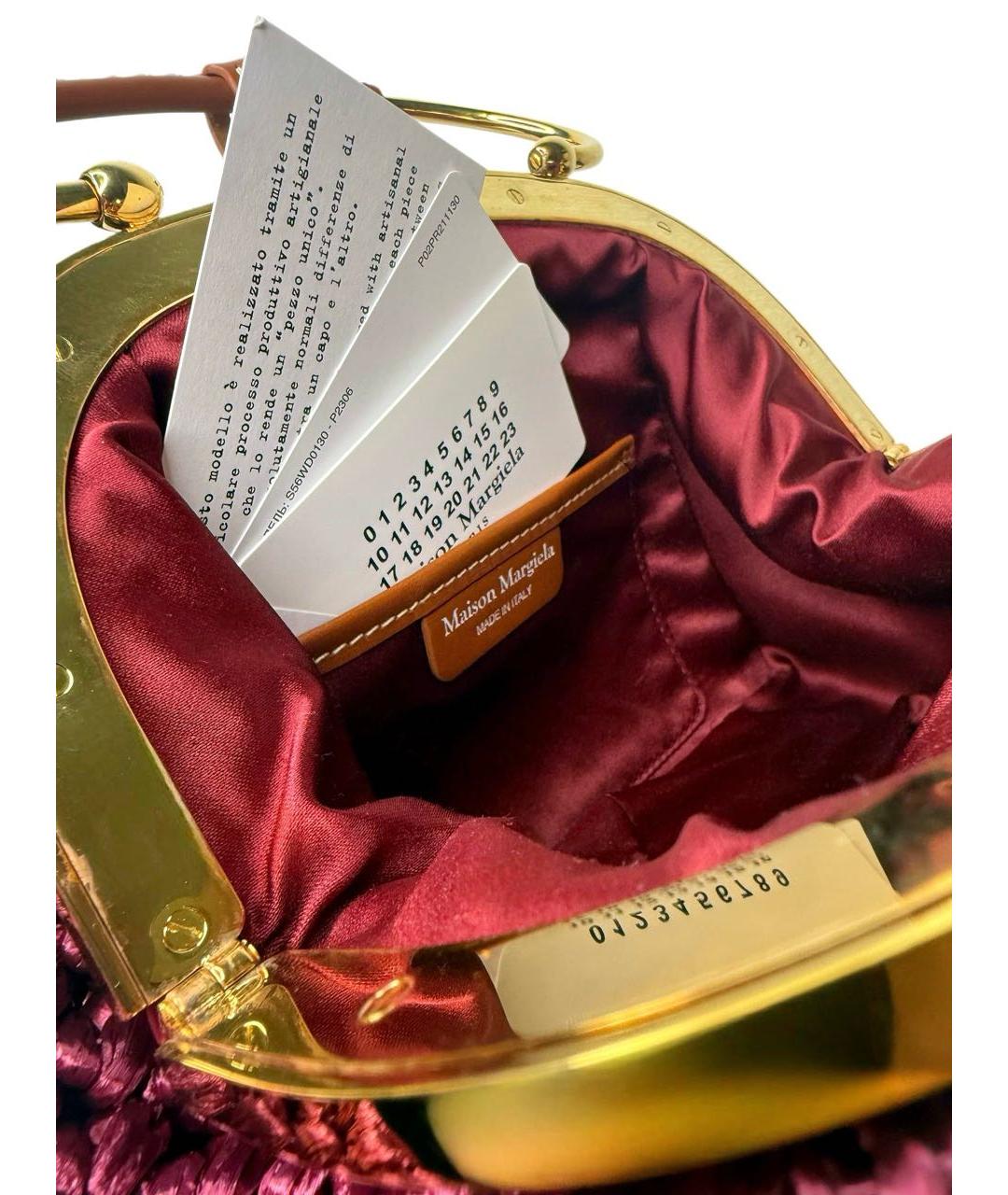 MAISON MARGIELA Бордовая сумка с короткими ручками, фото 5