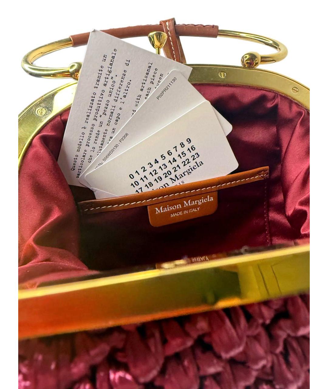 MAISON MARGIELA Бордовая сумка с короткими ручками, фото 6