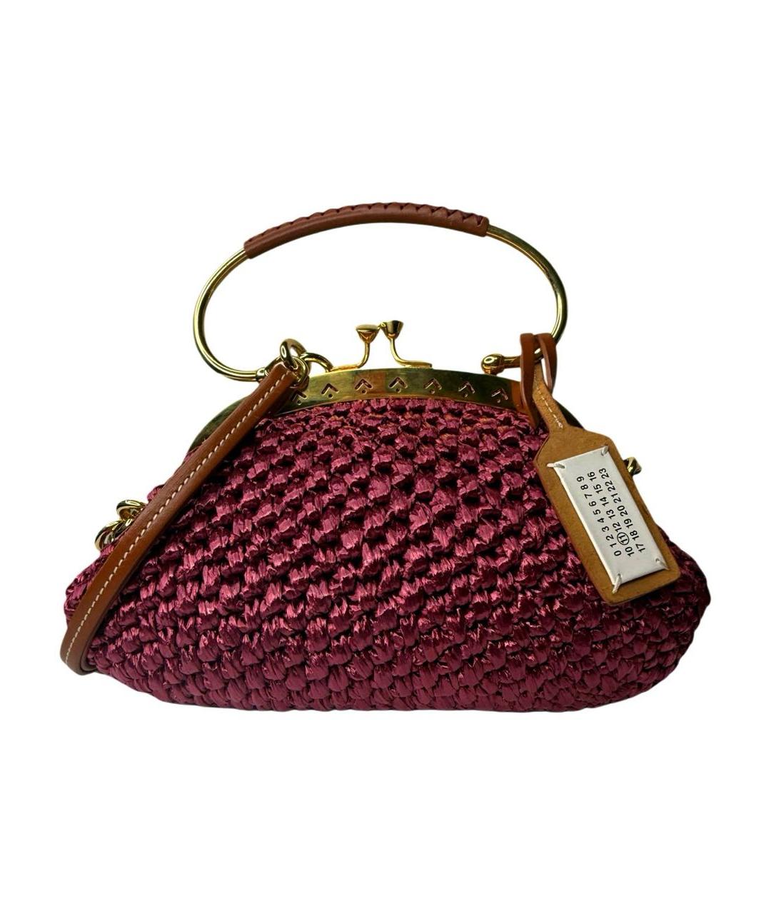 MAISON MARGIELA Бордовая сумка с короткими ручками, фото 9