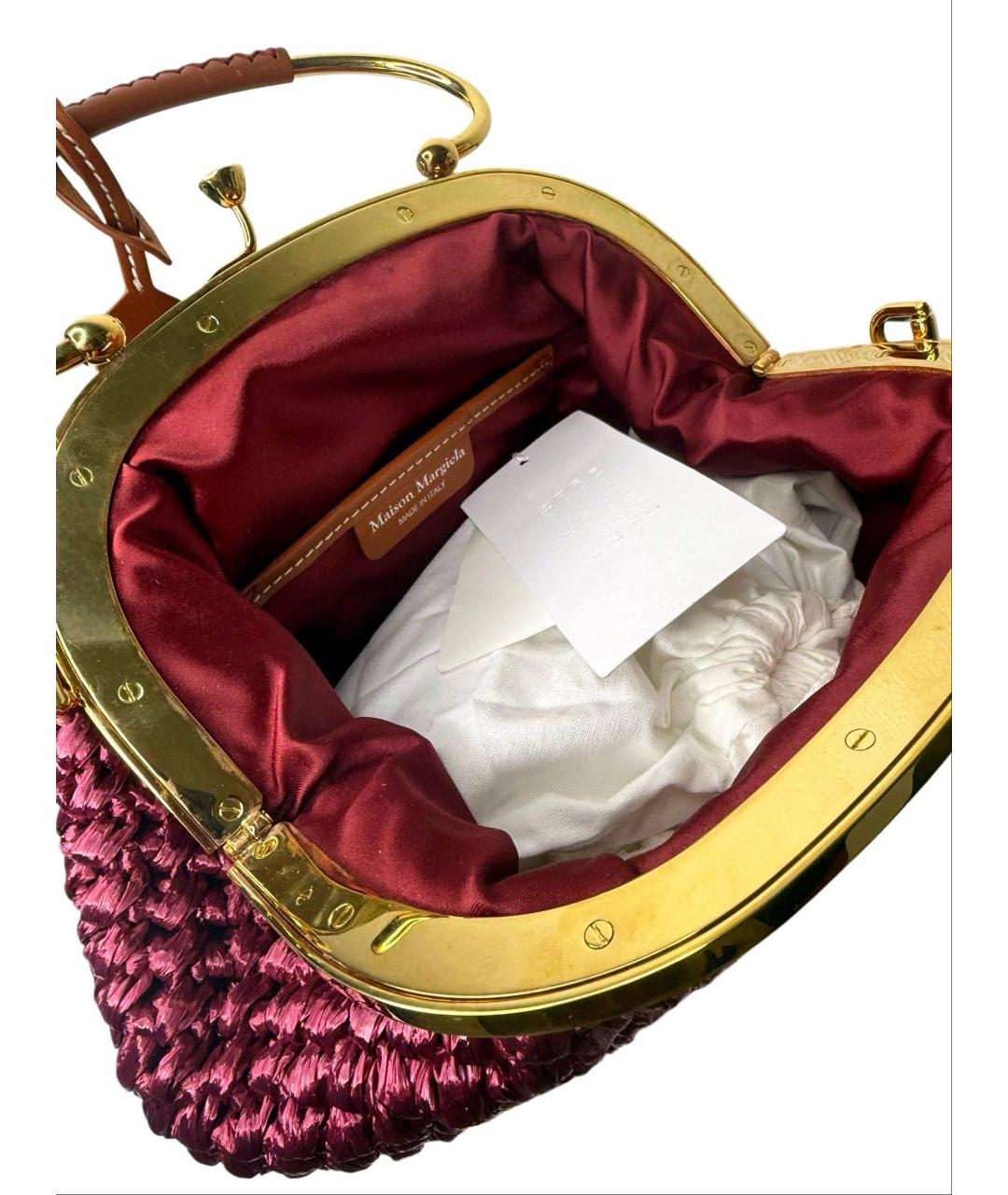 MAISON MARGIELA Бордовая сумка с короткими ручками, фото 7