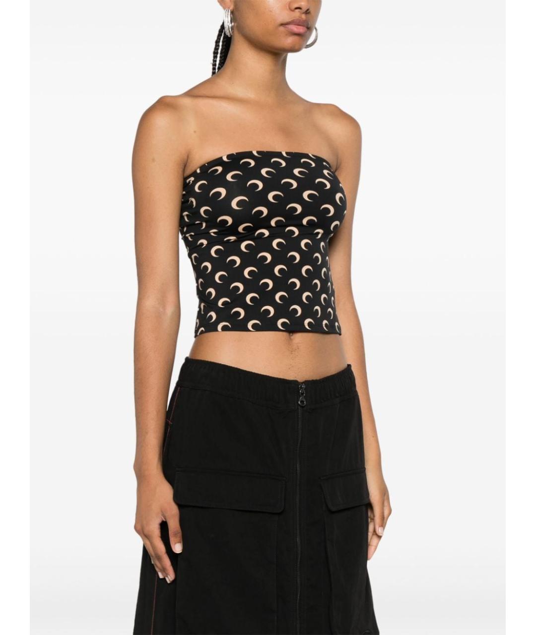 MARINE SERRE Черная майка, фото 3