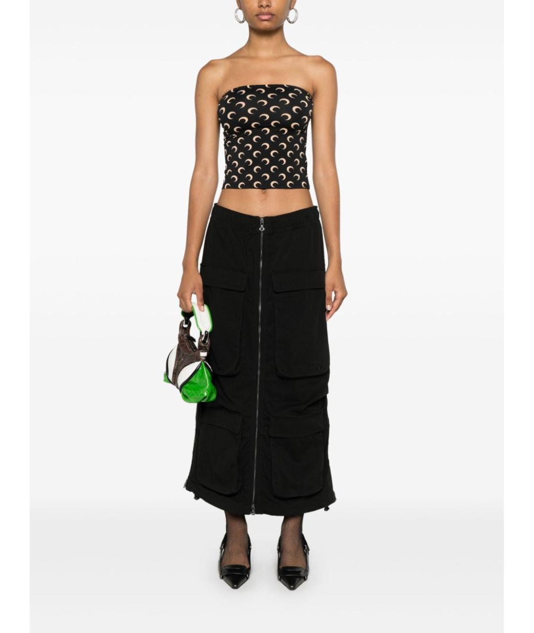 MARINE SERRE Черная майка, фото 2