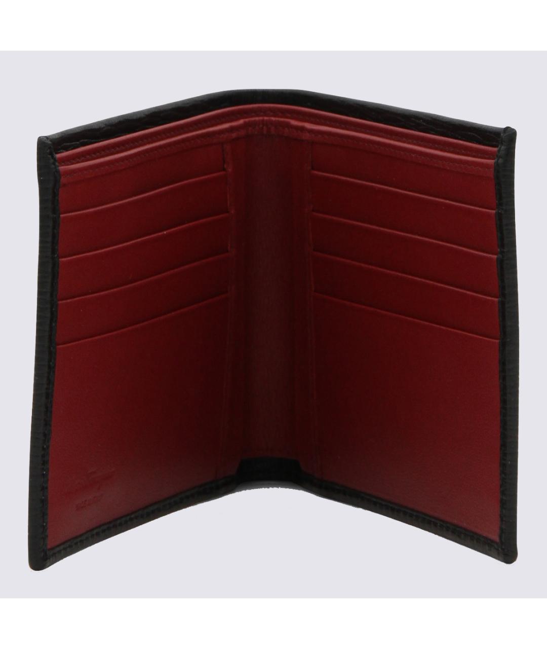 FERRAGAMO Черный кожаный кошелек, фото 3