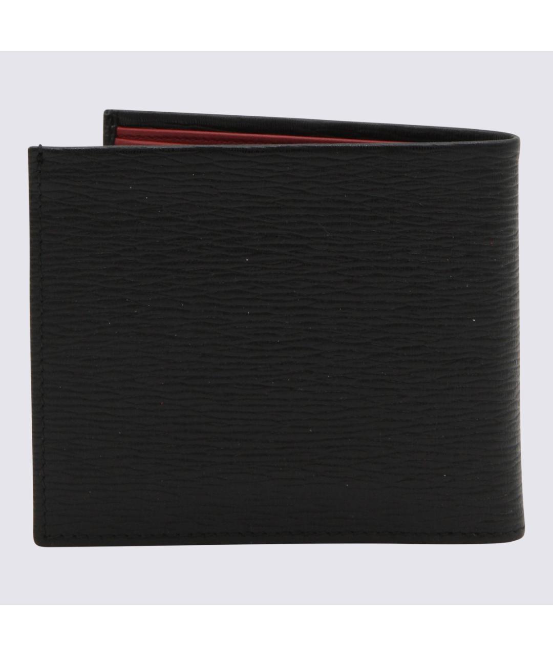 FERRAGAMO Черный кожаный кошелек, фото 2