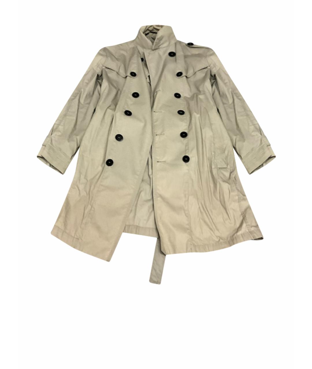EMPORIO ARMANI Бежевый хлопковый тренч / плащ, фото 1