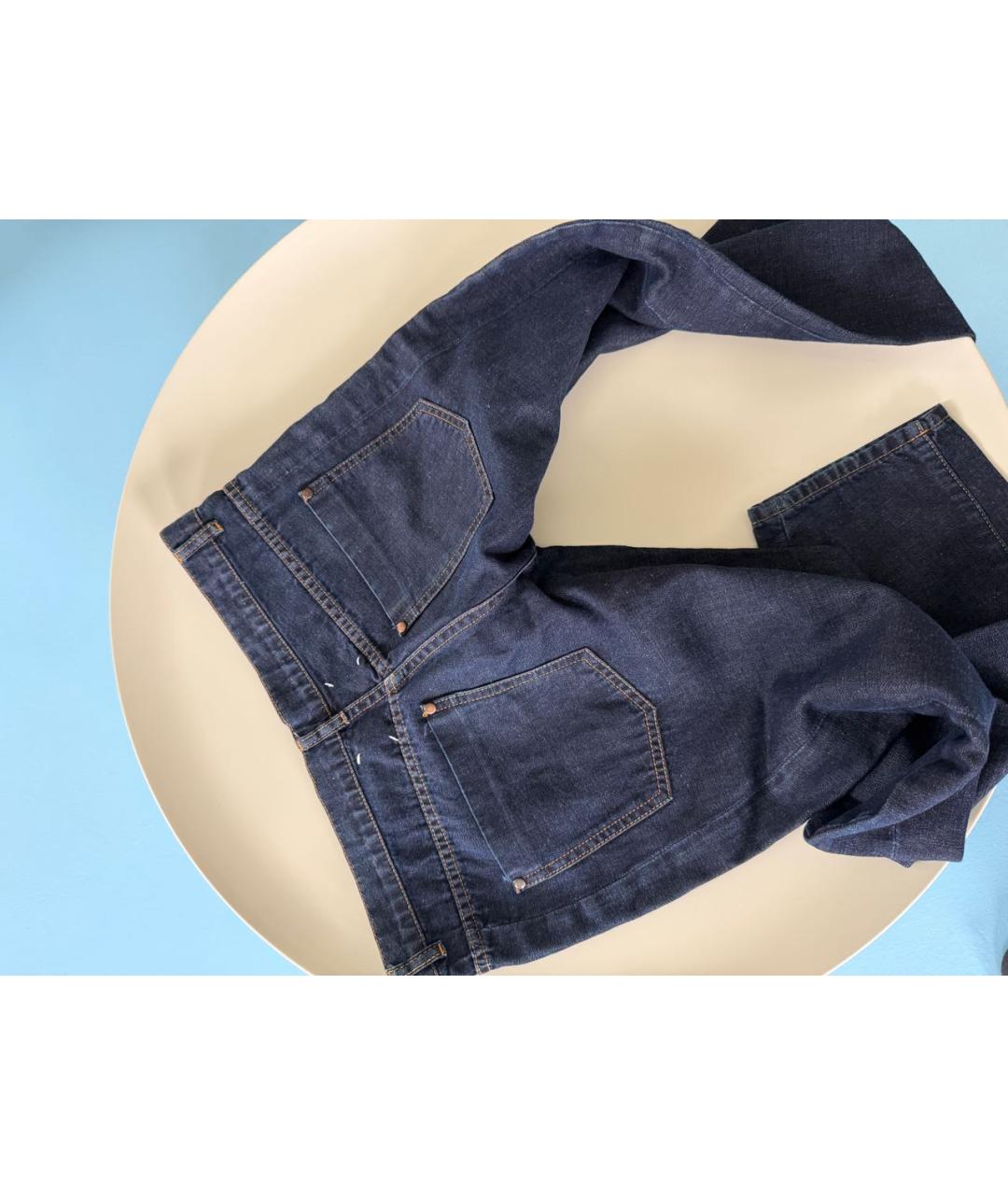 MAISON MARGIELA Темно-синие хлопковые джинсы, фото 6