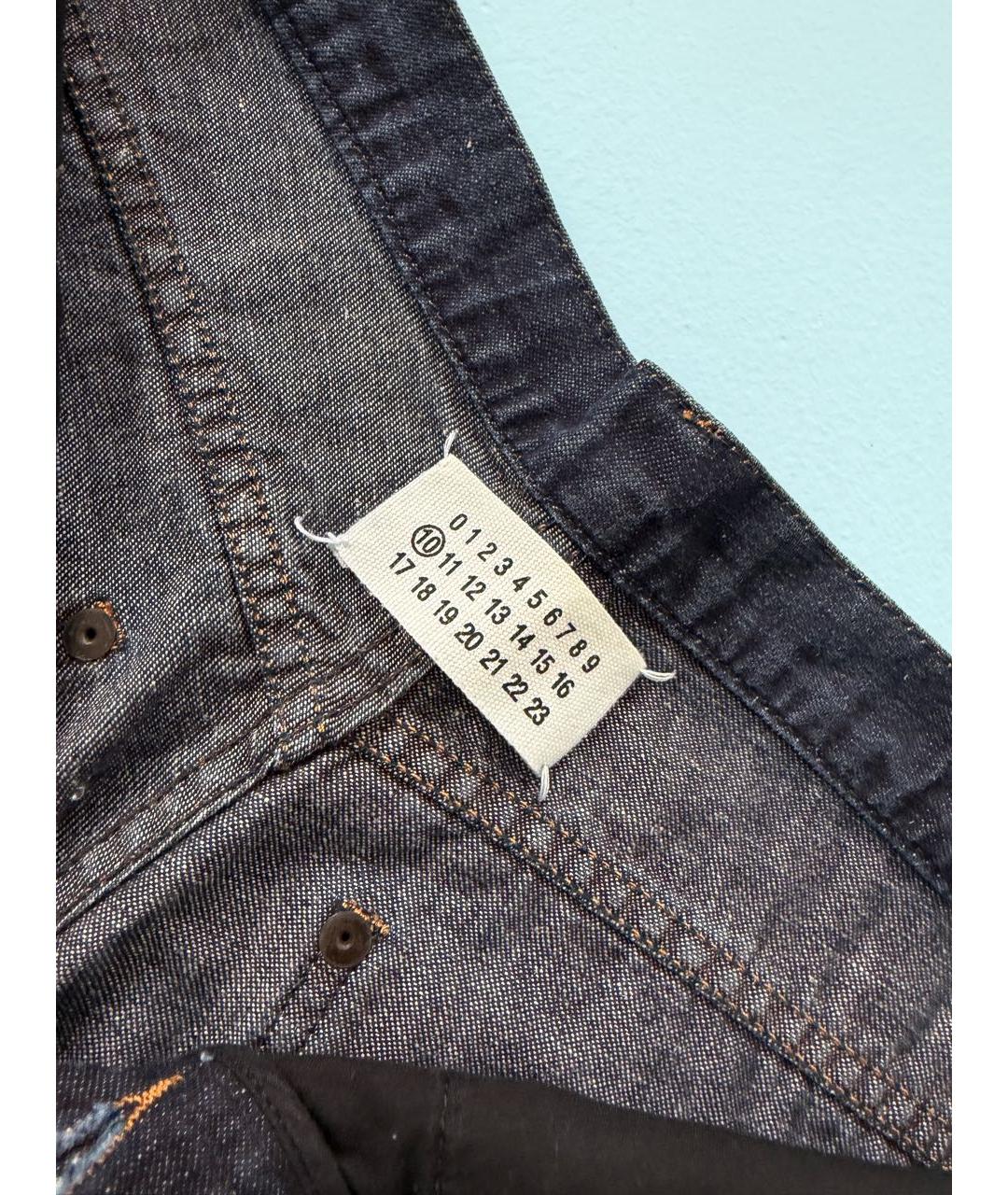 MAISON MARGIELA Темно-синие хлопковые джинсы, фото 4