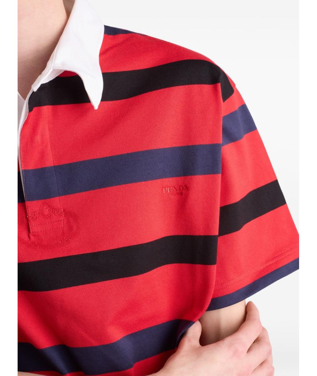 PRADA Хлопковое поло с коротким рукавом, фото 2