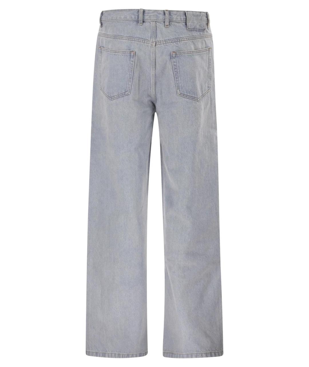 A.P.C. Голубые хлопковые прямые джинсы, фото 2