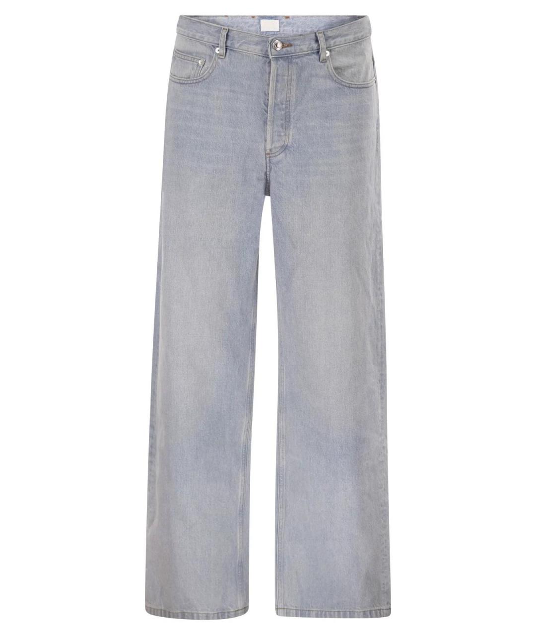 A.P.C. Голубые хлопковые прямые джинсы, фото 1
