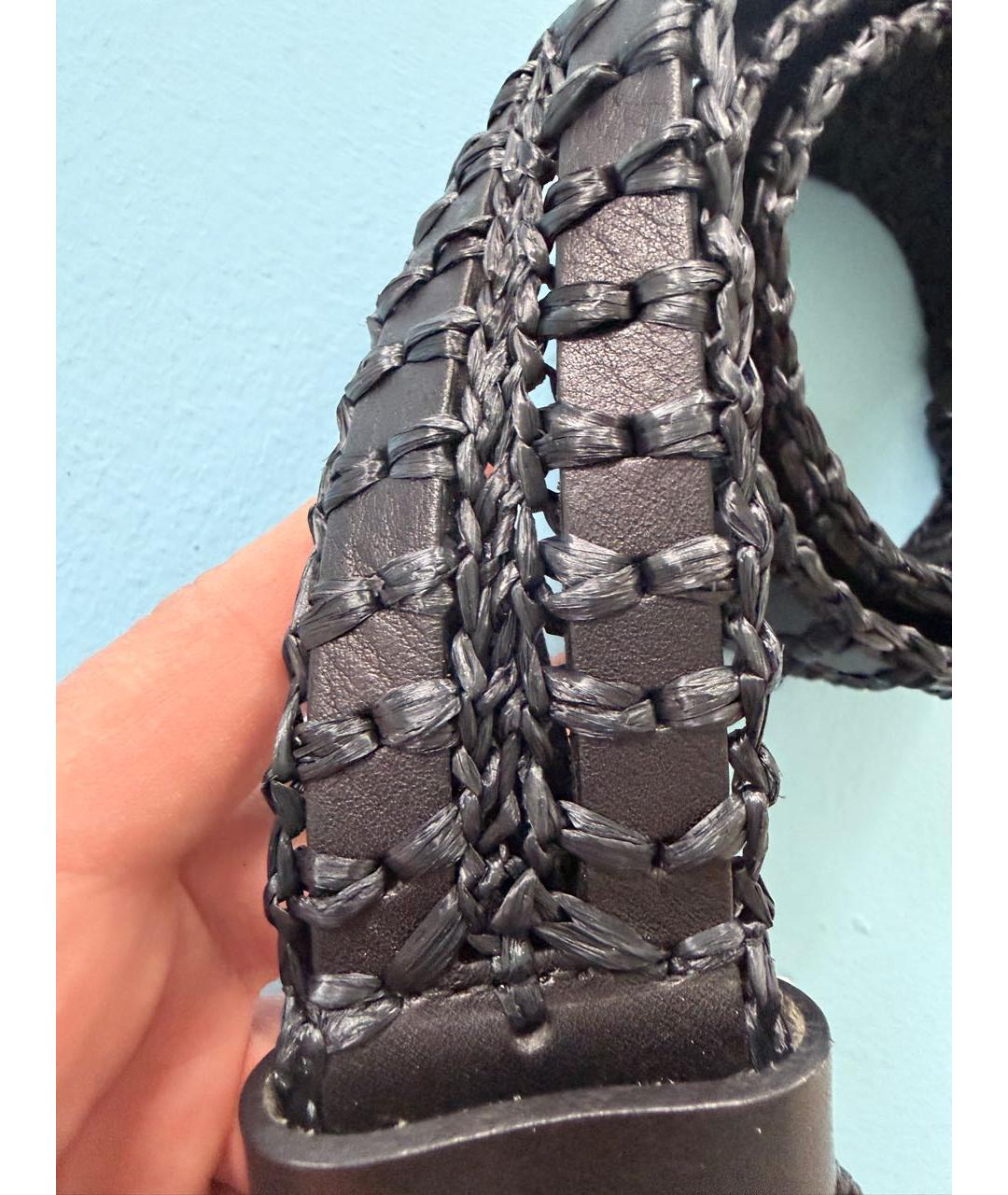 DOLCE&GABBANA Черный кожаный ремень, фото 6