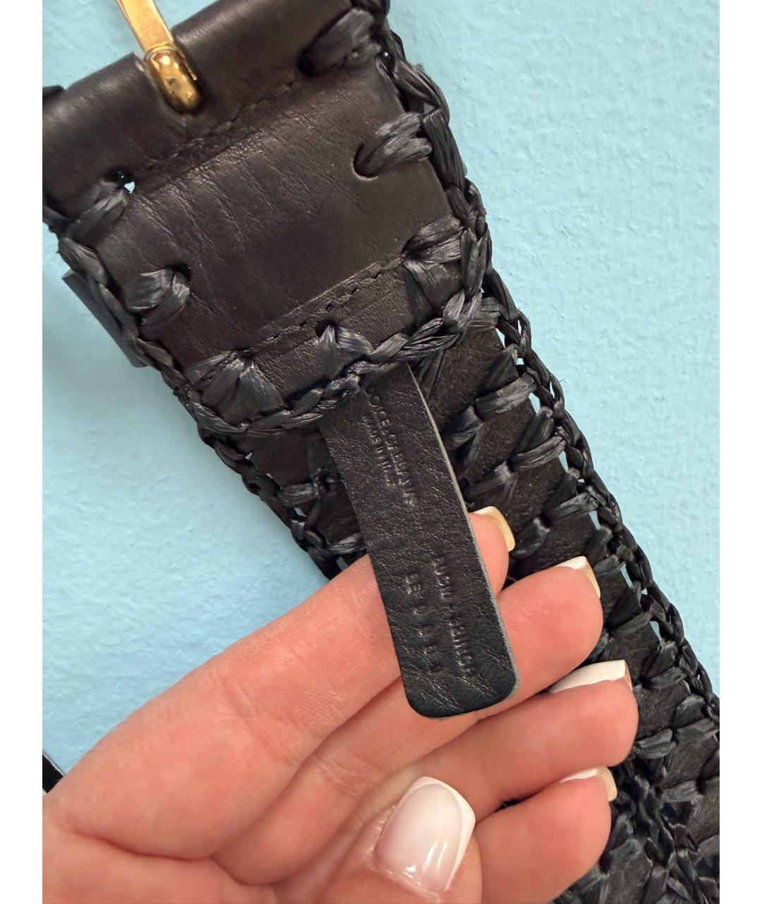 DOLCE&GABBANA Черный кожаный ремень, фото 3