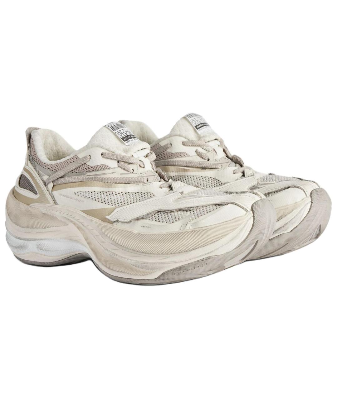 BALENCIAGA Бежевые низкие кроссовки / кеды, фото 3