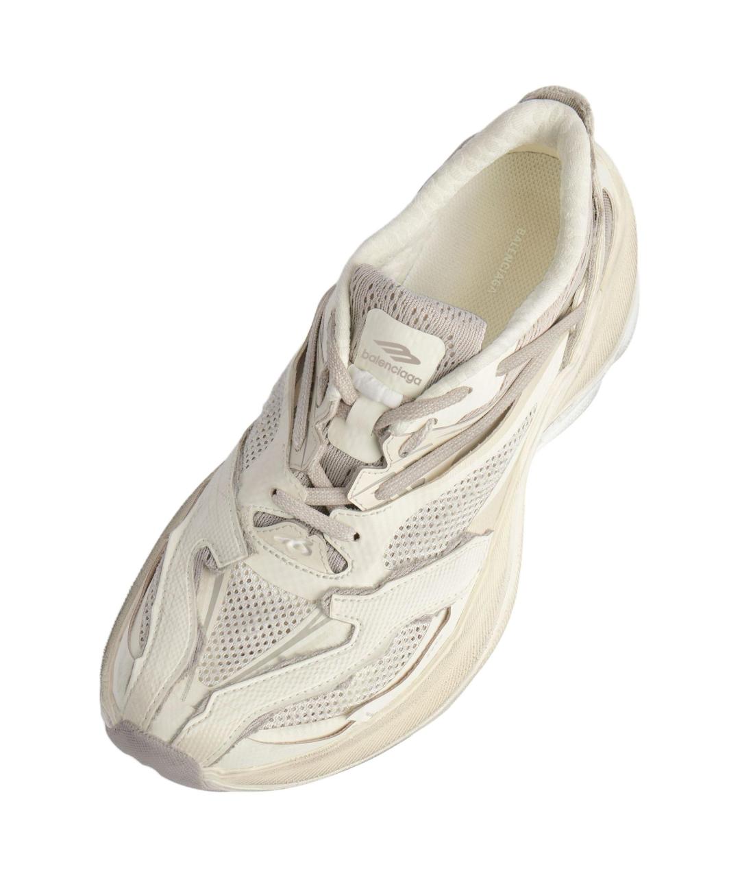 BALENCIAGA Бежевые низкие кроссовки / кеды, фото 4