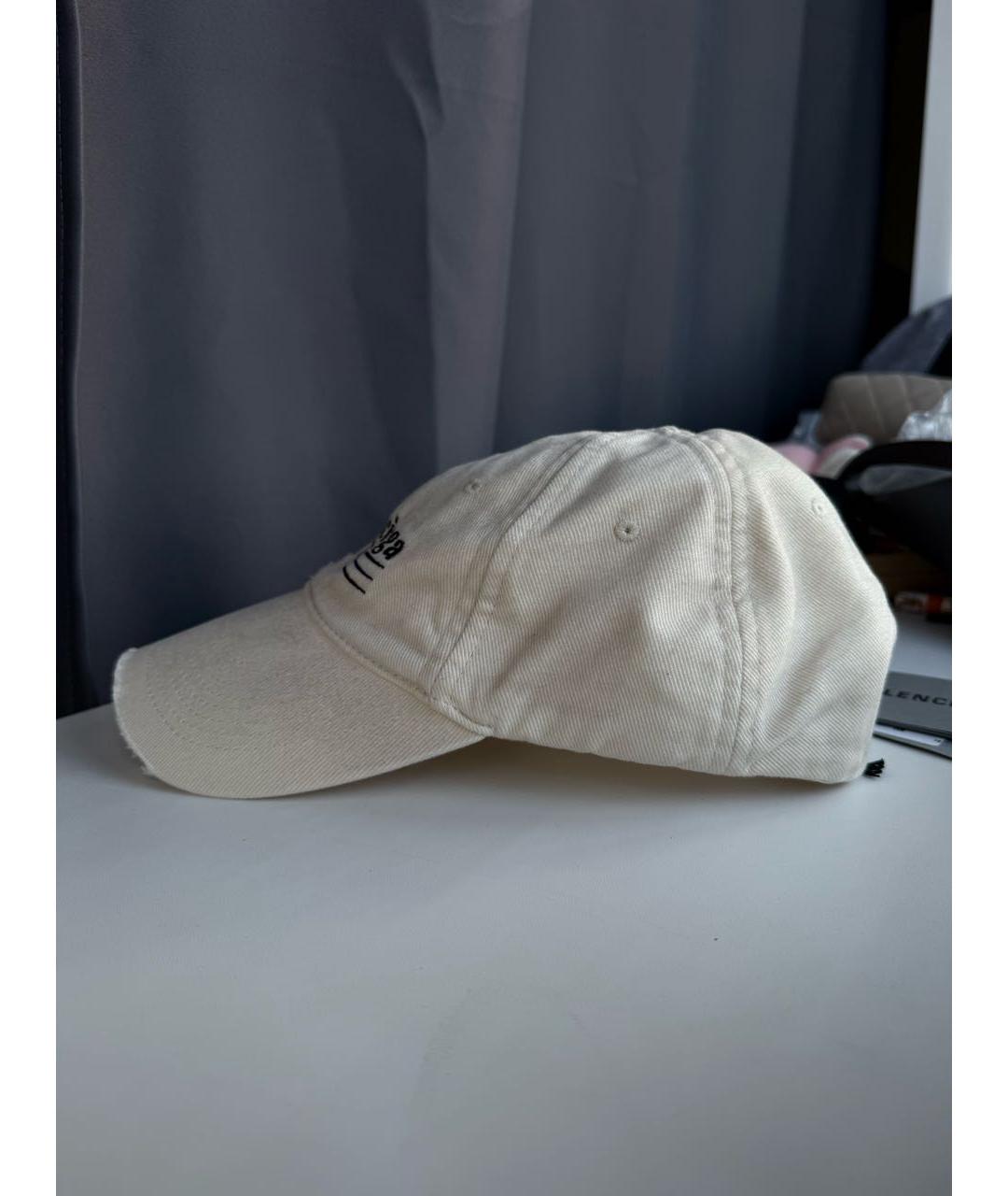 BALENCIAGA Бежевая хлопковая кепка, фото 3