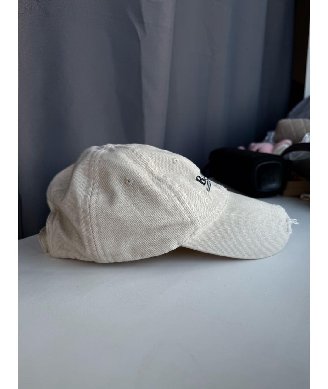 BALENCIAGA Бежевая хлопковая кепка, фото 2