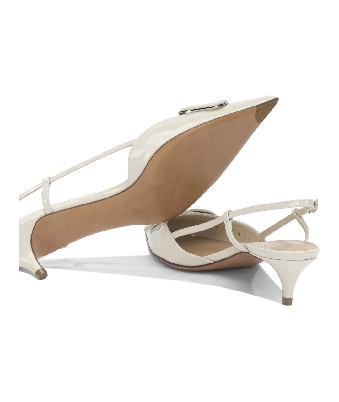 VALENTINO Белые кожаные босоножки, фото 5