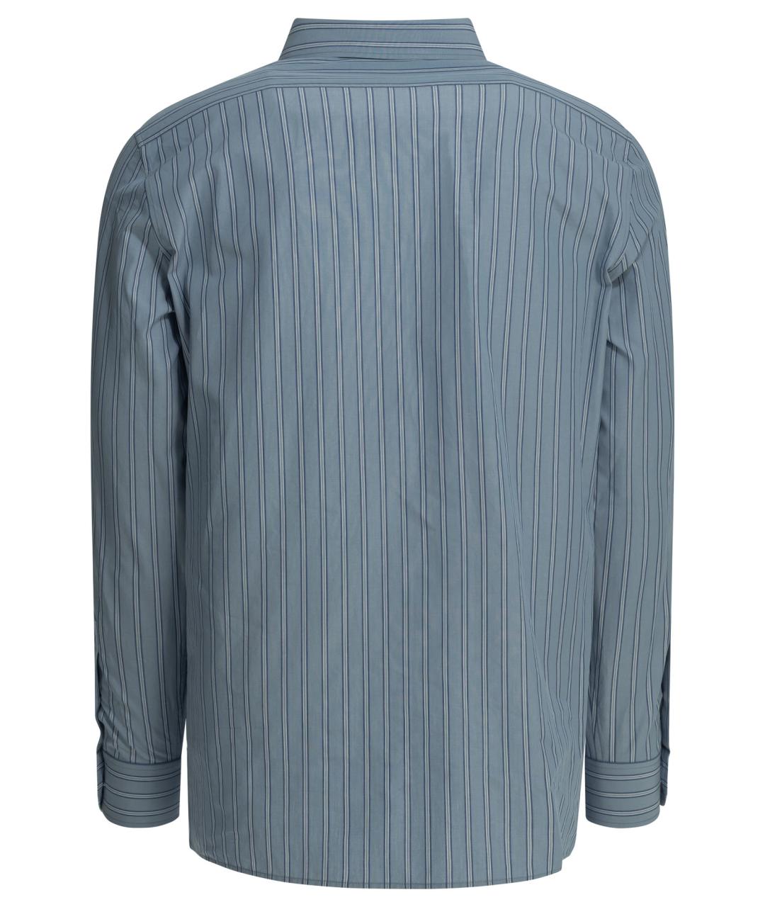 CELINE Голубая хлопковая кэжуал рубашка, фото 2