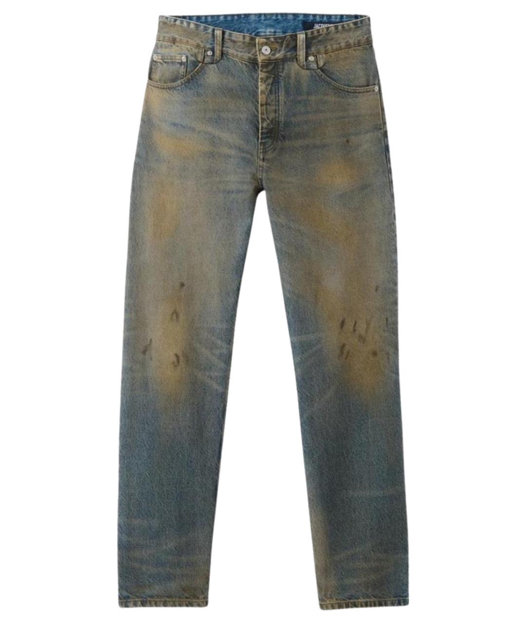 JACQUEMUS Синие хлопковые прямые джинсы, фото 1