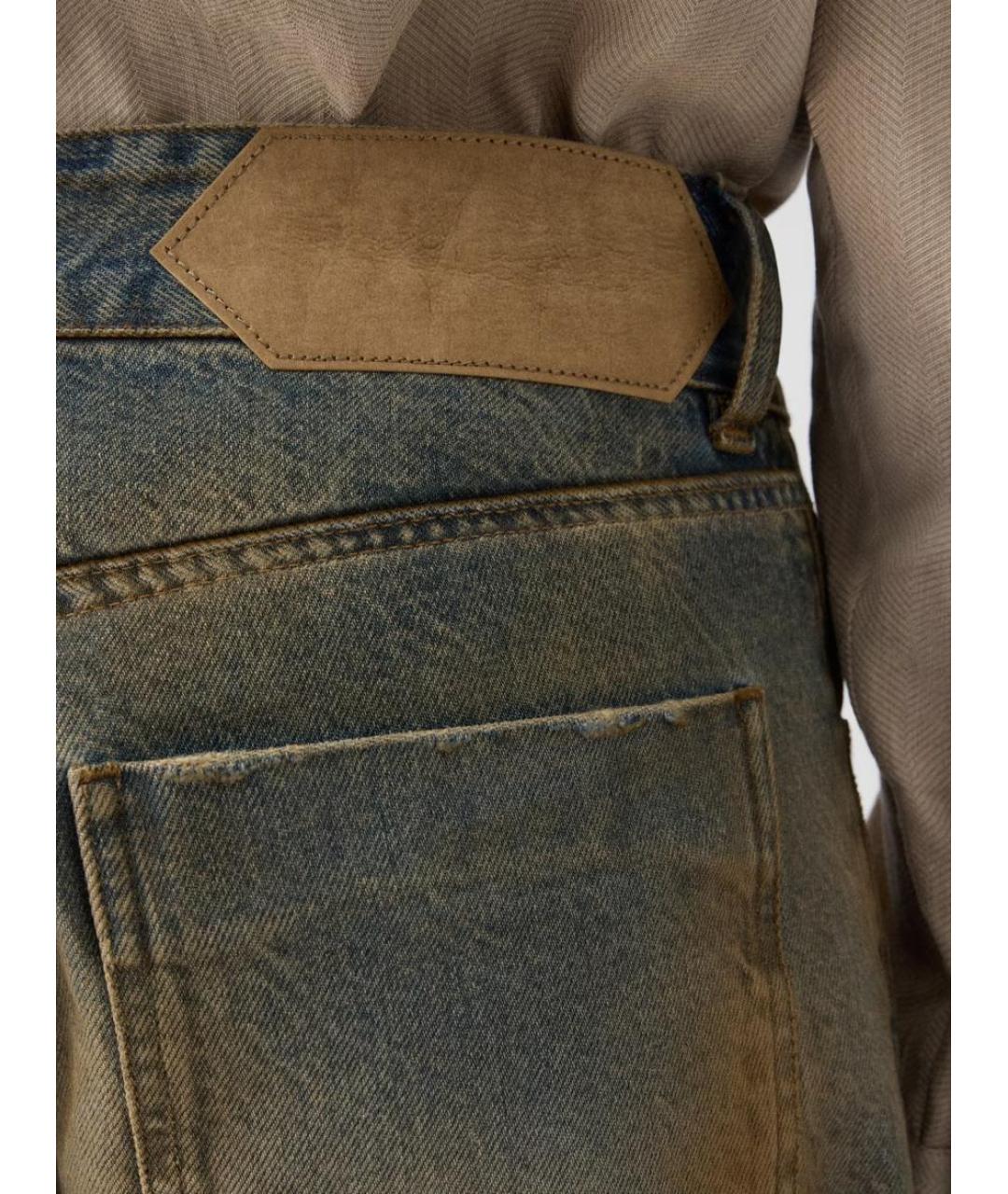 JACQUEMUS Синие хлопковые прямые джинсы, фото 4