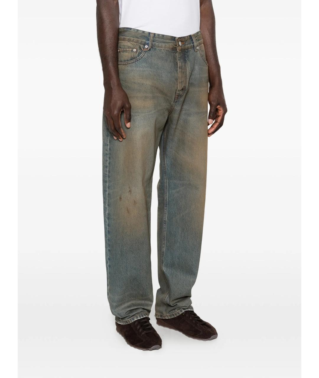 JACQUEMUS Синие хлопковые прямые джинсы, фото 3