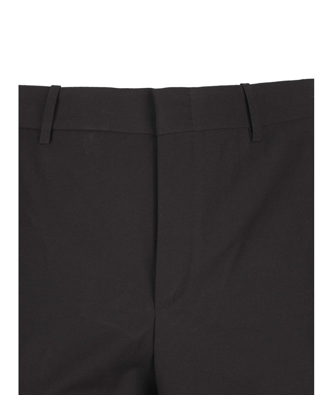 GUCCI Черные шерстяные повседневные брюки, фото 2