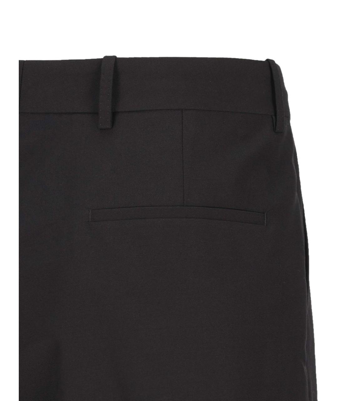 GUCCI Черные шерстяные повседневные брюки, фото 4