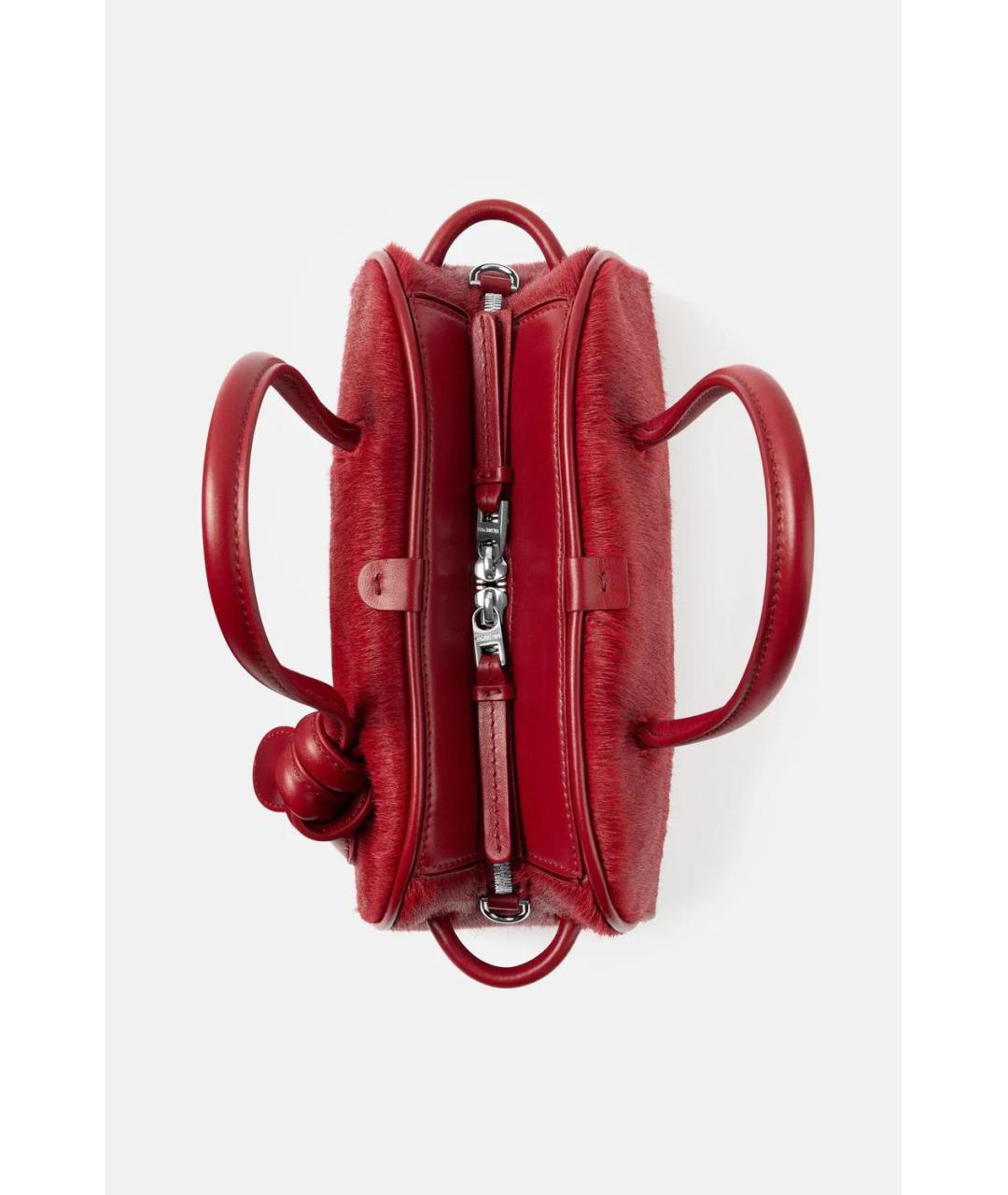 JACQUEMUS Красная кожаная сумка с короткими ручками, фото 2