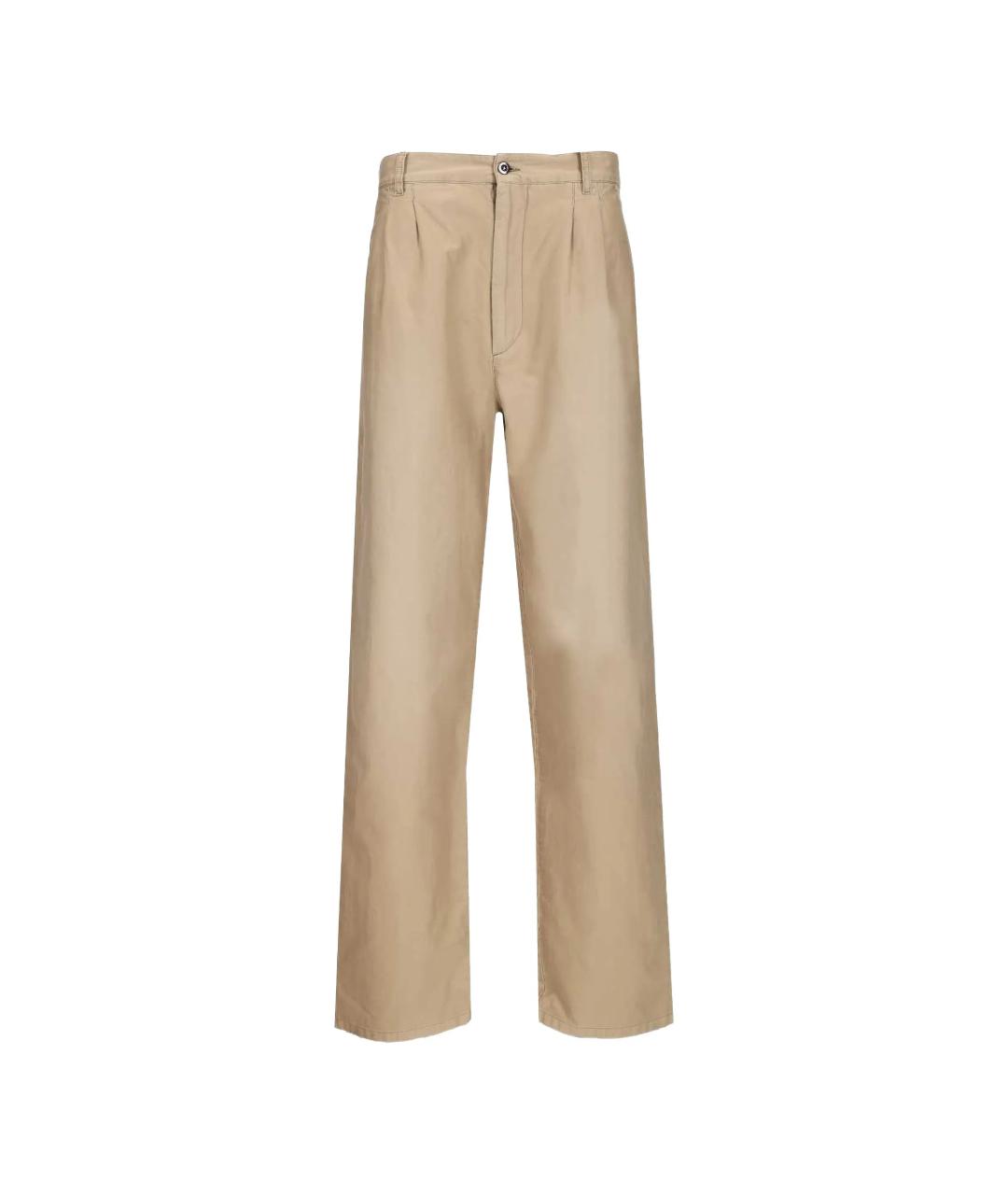 MAISON MARGIELA Бежевые полиэстеровые повседневные брюки, фото 1