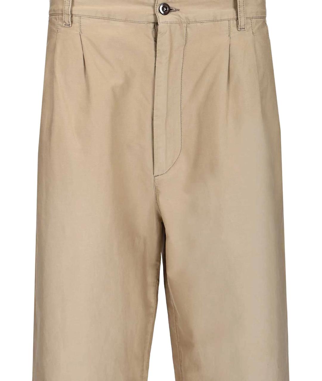 MAISON MARGIELA Бежевые полиэстеровые повседневные брюки, фото 2