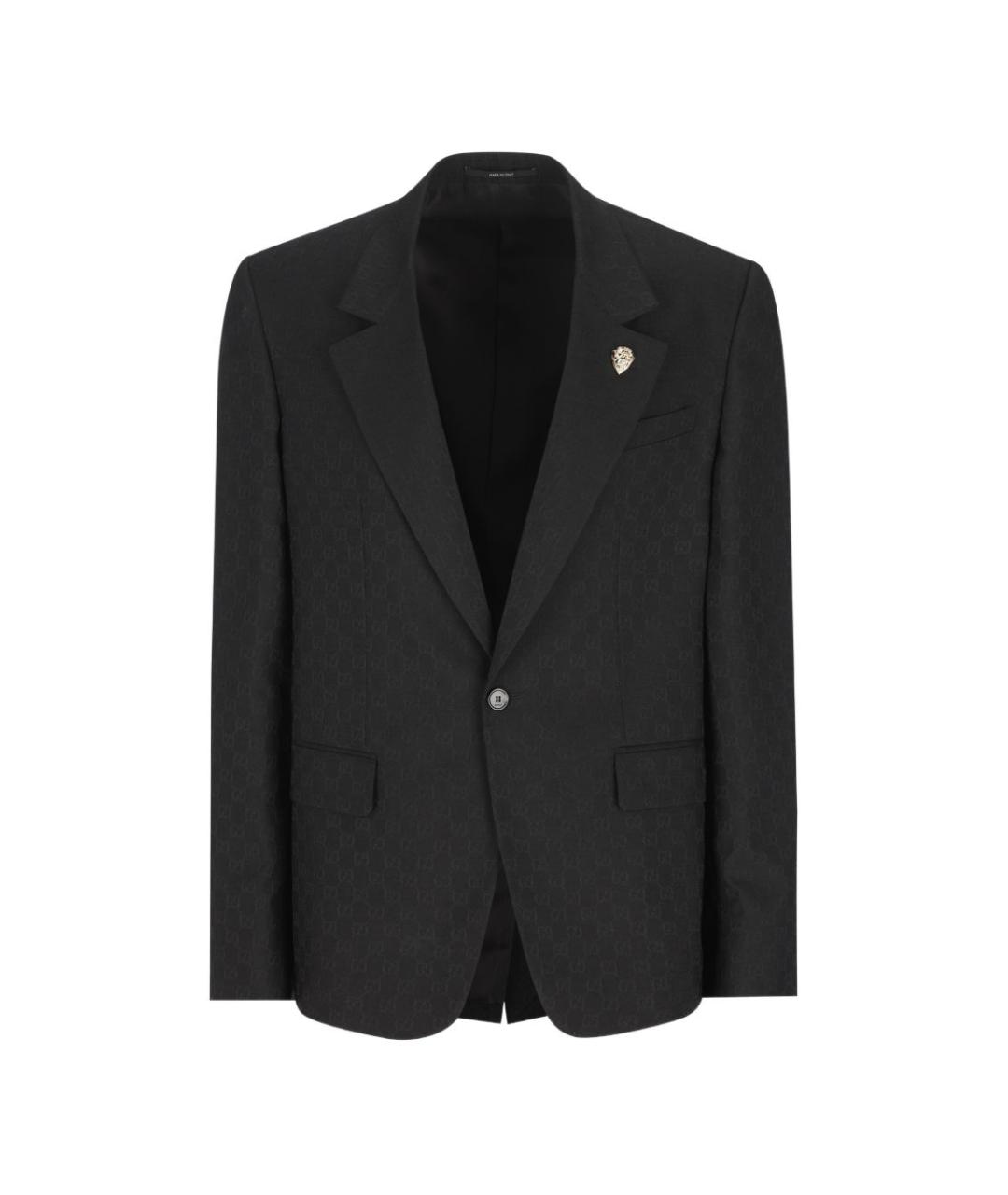 GUCCI Черный полиэстеровый пиджак, фото 1