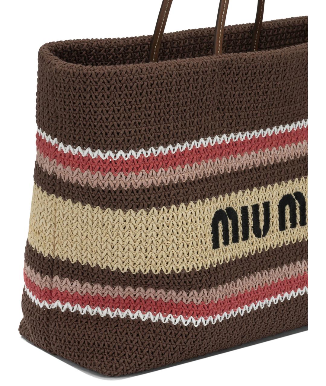 MIU MIU Мульти хлопковая сумка тоут, фото 3