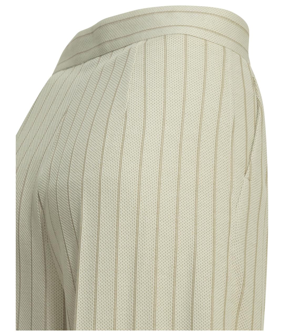 MAX MARA Белые хлопковые прямые брюки, фото 4