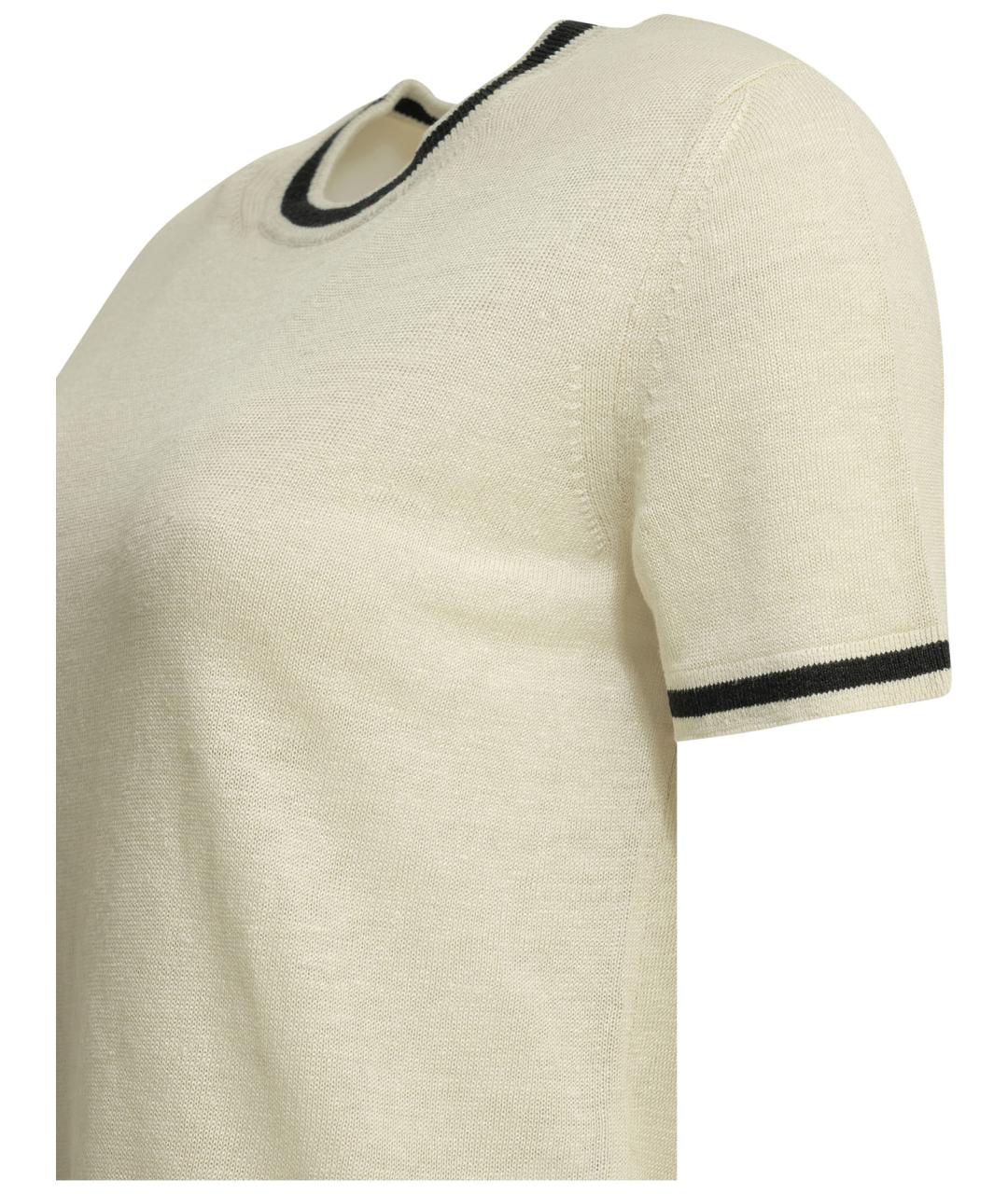 'S MAX MARA Бежевый льняной джемпер / свитер, фото 4