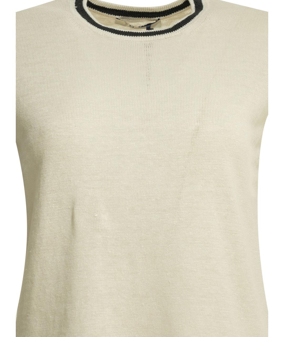 'S MAX MARA Бежевый льняной джемпер / свитер, фото 3