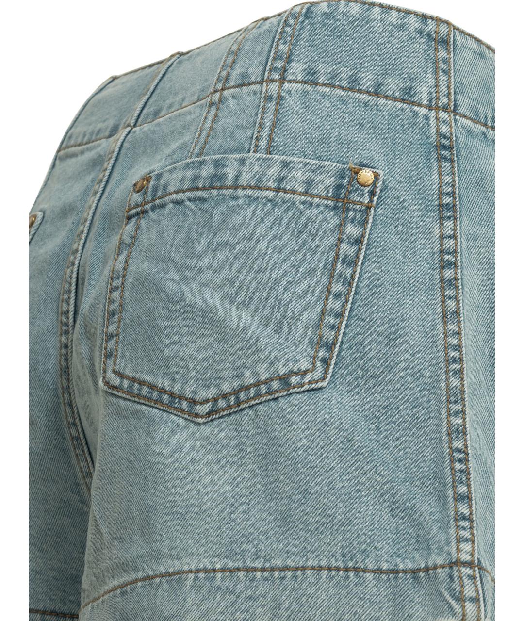 ZIMMERMANN Голубые хлопковые шорты, фото 4