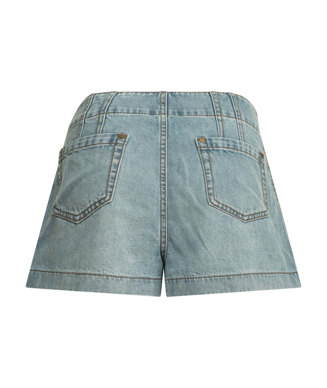 ZIMMERMANN Голубые хлопковые шорты, фото 2