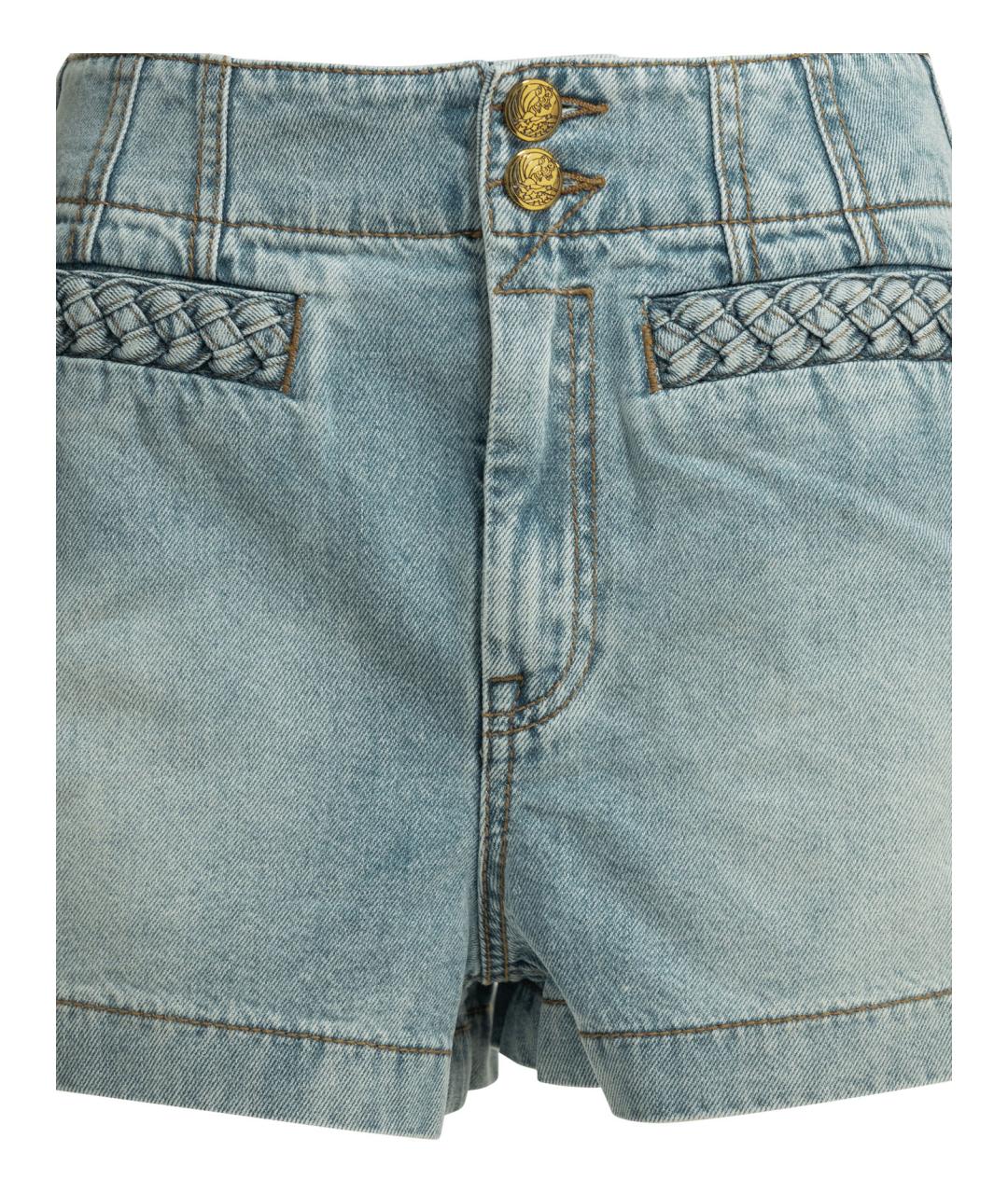ZIMMERMANN Голубые хлопковые шорты, фото 3