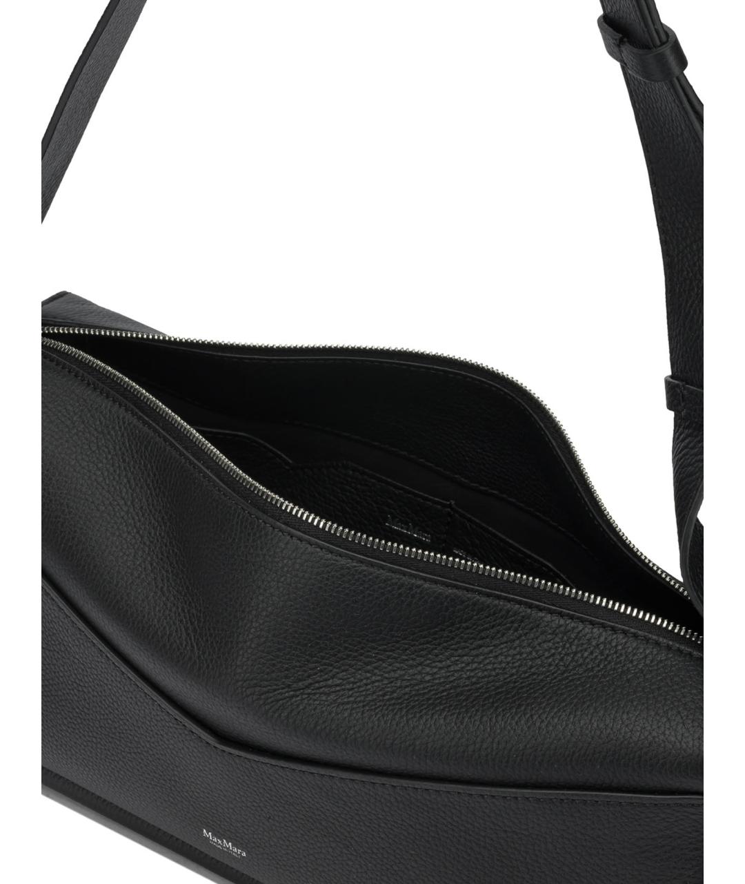 MAX MARA Черная кожаная сумка через плечо, фото 5