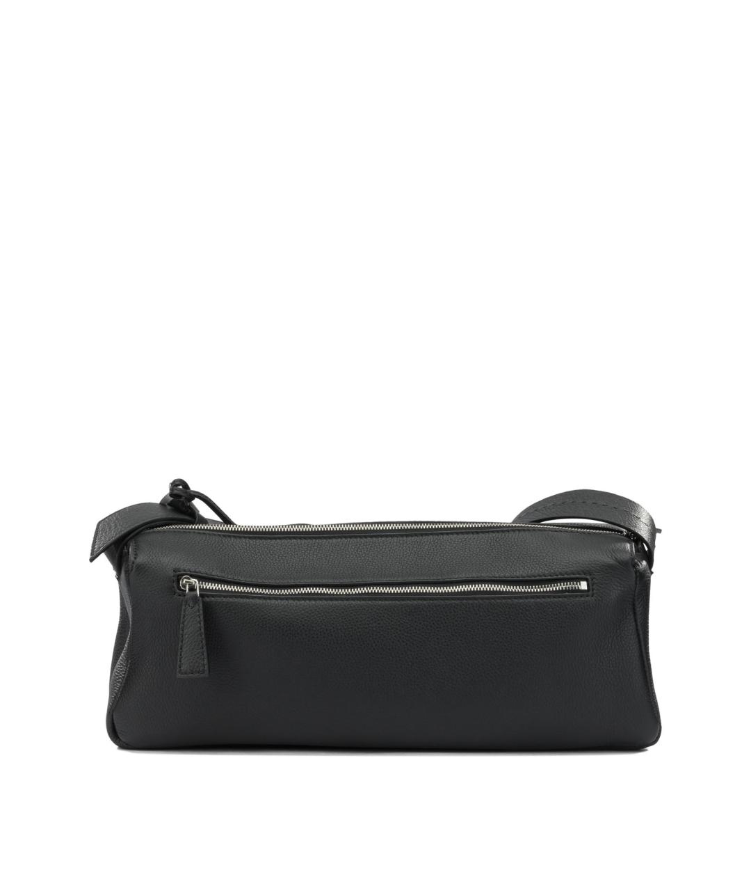 MAX MARA Черная кожаная сумка через плечо, фото 3